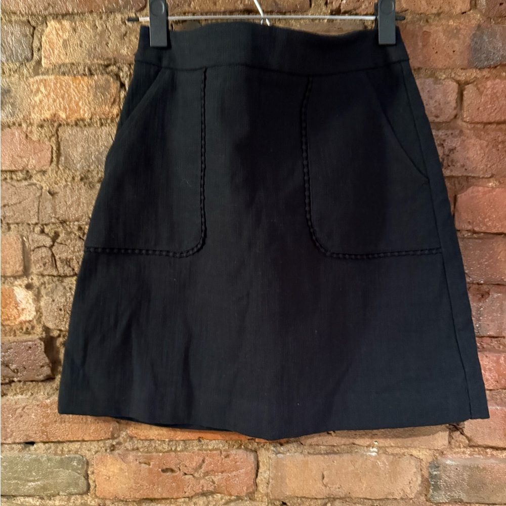 Loft Black A-line Mini Skirt Work size 0